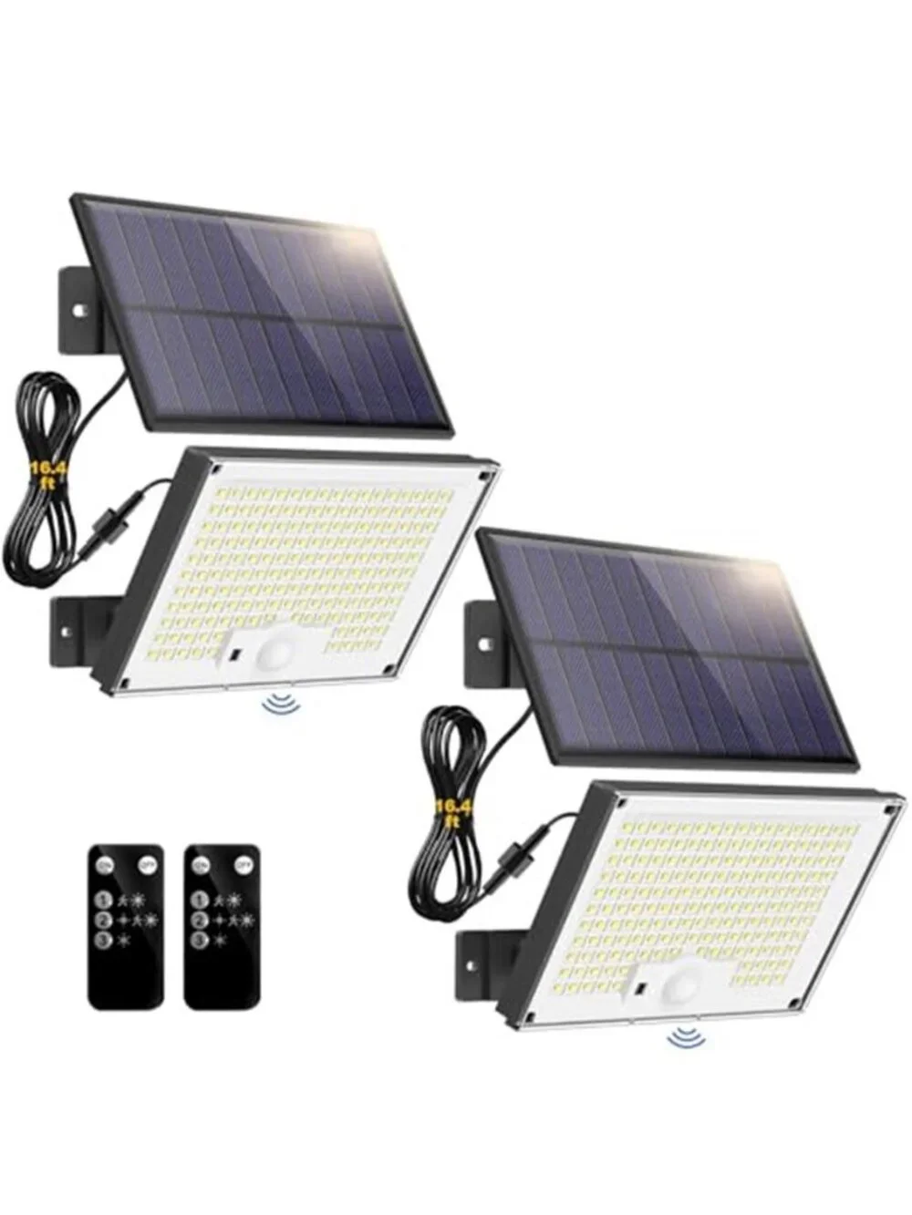 Solar Outdoor Lights 172 LED Motion Sensor Flood Light Remote Waterproof IP65